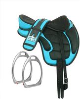 Freemax Selle de cheval synthétique en bois, flexible, légère, confortable, pour l'endurance, l'équitation, l'entraînement équestre, la course anglaise, personnalisée