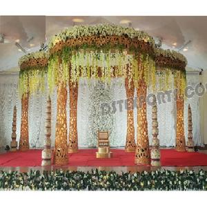 Gran boda del norte de La India Delizio Mandap decoración ceremonia hindú Delizio boda pilares Mandap gran boda india Mandap - Product Image 1