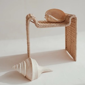 Mesita de noche de ratán carismática, mesa auxiliar de ratán estética moderna, mesa auxiliar de salón Natural - Product Image 5