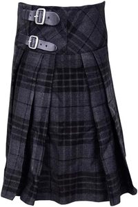 ONSTYLE SPORTS Mujeres tartán plisado señoras mujeres escocés hecho a mano tradicional personalizado tartán Kilt-reloj gris tartán Kilt - Product Image 2