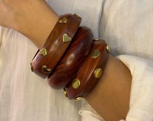 Premium Traditional Designer Inspired Handmade Waterproof Wooden <b>Bangles</b> Jewelry Natural Wood Women <b>Fashion</b> Collection Custom - Product Image 4