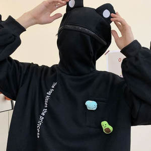 เสื้อมีฮู้ดซิปหน้าเต็มรูปแบบสีทึบแฟชั่นทันสมัย - Product Image 4