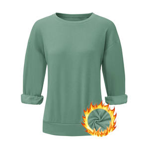 เสื้อฮู้ดสตรีทโอเวอร์ไซส์สำหรับผู้หญิงผ้าฟลีซสะพายไหล่แบบใหม่ปักโลโก้ได้ตามต้องการ - Product Image 1