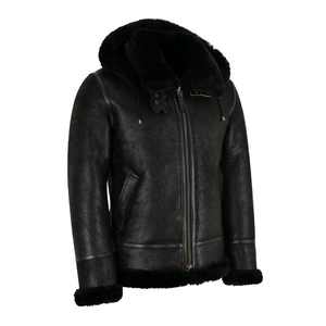 Chaqueta de Piloto de Cuero de Oveja Genuino para Hombre, Estilo Camuflaje, Formal, Cuello Redondo, Impermeable, Resistente al Viento, Personalizable - Product Image 2