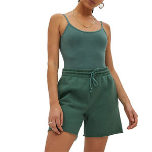 กางเกงขาสั้นผ้าระบายอากาศสไตล์ใหม่สำหรับผู้หญิงกางเกงขาสั้นสีทึบแบบกำหนดเองได้ - Product Image 3