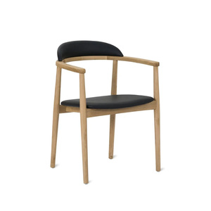 เก้าอี้รับประทานอาหารที่ทันสมัย เป็นมิตรกับสิ่งแวดล้อม ทนทาน พร้อมโครงไม้โค้งมน เบาะนั่งและพนักพิงกันน้ำ สำหรับบ้าน บาร์ และห้องอาหาร - Product Image 5