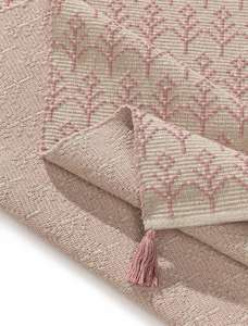 Tapis à tissage plat en coton jacquard floral personnalisés tissés à la main pour intérieur et extérieur Tapis et ensembles économiques avec pompon par ITHL - Product Image 2