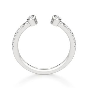 Bague de mariage manchette ouverte coupe ronde pour femme - Product Image 2