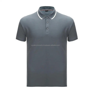 เสื้อโปโลแขนสั้นลำลองของผู้ชายเสื้อธรรมดาผ้าฝ้ายระบายอากาศได้ดีออกแบบโลโก้ได้ตามต้องการสีสันสดใส - Product Image 4