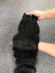 Precio al por mayor 100% extensiones de cabello natural ondulado doble virgen Compre Ahora para descuento extensiones de cabello humano crudo de Vietnam - Product Image 6