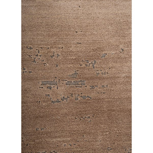 Alfombra Kavi Free Verse Beige y Marrón, Tejida a Mano con Lana y Seda de Bambú, Diseño Abstracto para el Hogar, Pasillo, Dormitorio-Esk-325 - Product Image 3