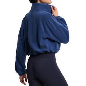 Cuello alto, sudadera polar con cremallera, Sudadera corta con capucha, sudadera y sudaderas con capucha para mujer - Product Image 3