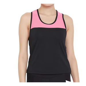 Camiseta sin mangas tejida atlética para mujer, chaleco ligero transpirable que absorbe la humedad para gimnasio para ropa deportiva de Yoga - Product Image 1