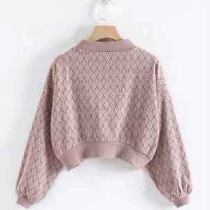 Suéter de cuello en V para mujer de material suave transpirable nueva llegada Top trending antiarrugas alto exigente mejor suéter de cuello en V para mujer - Product Image 5