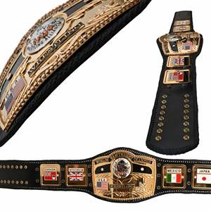 NWA เข็มขัดมวยปล้ำหินหลากสีอุปกรณ์ศิลปะการต่อสู้เข็มขัดใส่ตำแหน่งชนะเลิศของแท้ - Product Image 2