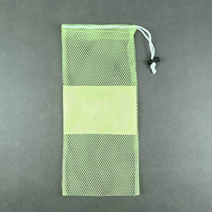Sacs en filet avec cordon de serrage, logo personnalisé, sac de rangement durable et léger, respirant, organisateur de voyage, sac de sport, sac de lavage - Product Image 2