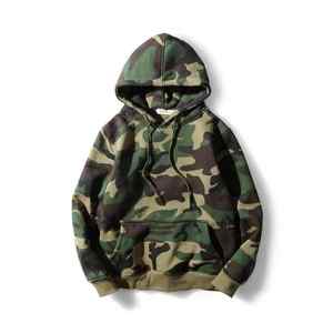 Calidad Premium al por mayor verde camuflaje sudaderas con capucha hombres tendencia estilo moda pulóver polar hombres camuflaje sudadera para la venta - Product Image 1