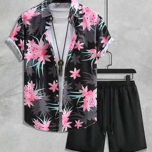 Tendance Sublimation Imprimé Shorts Chemise Ensemble Haute Qualité Coton Respirant T-Shirt Ensembles Casual Élégant Shorts Ensemble pour Hommes - Product Image 4