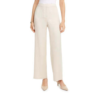 Pantaloni Alfani da donna a gamba larga in crêpe marrone, vita alta, taglia 12, stile classico, traspiranti e antipiega, morbidi e con effetto stropicciato - Product Image 1