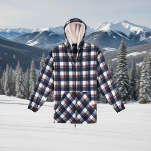 Dalory Navy <b>Checkered</b> SCHEIBLER Thermal <b>Jacket</b> Size L Winter Sports Accessories - Product Image 3