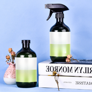 Vide Bleu Ambre Vert 300ml 500ml Bouteilles De Soins Quotidiens Boston Rond Rechargeable PET En Plastique Pistolet Vaporisateur Vietnam Manufacture - Product Image 2