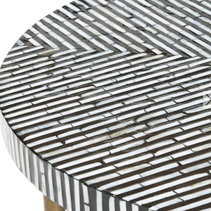 Venta al por mayor moderna madre de perla mesa de centro redonda pata de metal hecho a mano de alta calidad muebles de decoración del hogar de Vietnam - Product Image 2