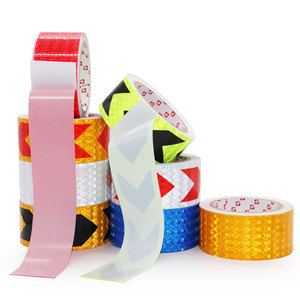 Surface brillante réflectante PVC électrique isolant rouge blanc camion lumière autocollant ruban adhésif papier <span class=keywords><strong>Film</strong></span> produit - Product Image 2
