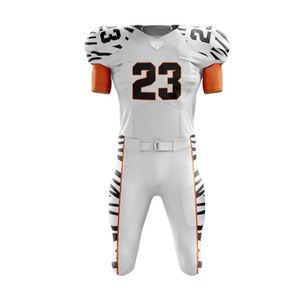 Uniforme deportivo de poliéster ligero con estampado de logotipo personalizado para fútbol americano, talla XL, transpirable, de talla grande - Product Image 1