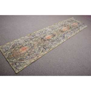 Tapis turc vintage 2,1x8,8 pieds, tapis patchwork marron - Product Image 2