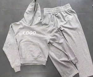 Vente en gros ensemble pantalon de survêtement et sweat à capuche vierge OEM personnalisé survêtement pour hommes survêtement personnalisé en coton lourd - Product Image 1