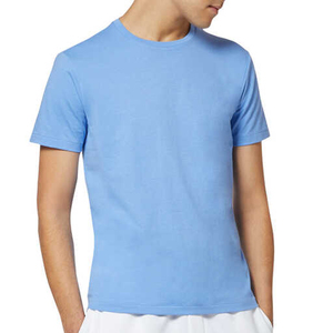 เสื้อยืดผ้าฝ้าย100% สำหรับผู้ชายระบายอากาศคอกลมสไตล์ฮิปฮอปสีทึบลายย้อมธรรมดา - Product Image 3