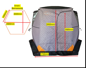 ALMICOTA Portable Lightweight Waterproof Triple Layer Two Bedroom Three Season Outdoor Camping <b>Tent</b> 6-<b>8</b> <b>Person</b> Hexagonal Diamond - Product Image 3
