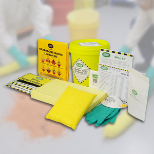 Chemical Spill Kit 10 Liter with Pail Portable Hazardous Chemical Leak Absorbent Spill Control Kit for Factory Workshop - Product Image 1