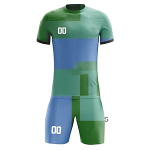 Uniforme de football de qualité supérieure pour hommes, personnalisé, respirant, manches courtes, logo OEM, couleur unie, 100% polyester - Product Image 1