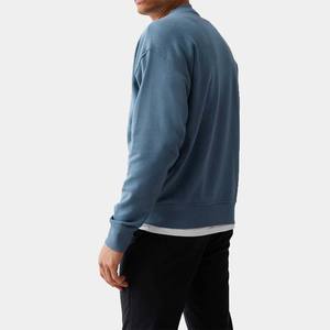 Sudadera de cuello redondo de ajuste Regular para hombre, logotipo personalizado, patrón sólido, invierno, transpirable, tela de punto de 380g, venta al por mayor, algodón liso - Product Image 2