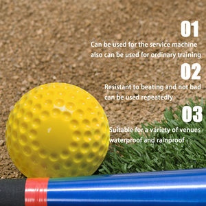 8 Inch Yellow Dimple Balls Softball Pitching Machine Balls Yellow Dimpled <b>Baseballs</b> - Product Image 2