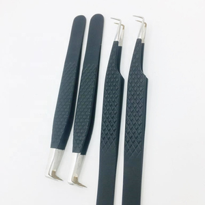 Pince à épiler à pointe de fibre pince à épiler à éventail de volume pince à épiler à pointe de fibre pince à épiler à extension de cils personnalisée logo de marque privée personnalisé - Product Image 4