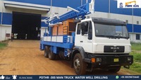 Machine de forage de puits d'eau montée sur camion de 450 mètres, appareil de forage rotatif DTH Cum facilement disponible à vendre