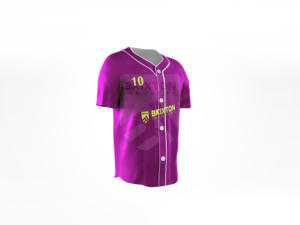 Uniforme Deportivo Personalizado de Béisbol, Transpirable, Ligero, de Secado Rápido, con Cuello en V y Botones, Diseño OEM para Adultos Unisex - Product Image 3