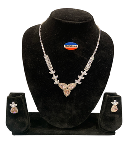 AD571 Ensemble de bijoux classiques élégants Fête de mariage Événements traditionnels Collier et boucles d'oreilles pour cadeaux à la mode - Product Image 1
