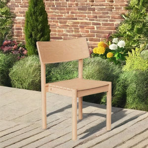 Teak <b>Stackable</b> Outdoor <b>Dining</b> <b>Chair</b> with Minimalist Design and Natural Finish by Rachel Natalie - Product Image 1