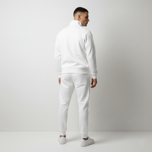 Chándal de Algodón Interlock de Primera Calidad para Hombre, Colores Personalizados, Cuello Estructurado, Cierre con Cordón, Lavado Ácido Vintage de Lujo - Product Image 2