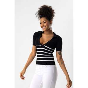 Camiseta Casual de Manga Corta sin Costuras con Cuello Polo - Product Image 2