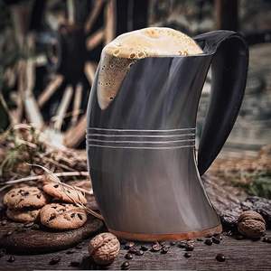 Tazas de cuerno para beber vikingo hechas a mano de alta calidad, elegantes, únicas, de primera calidad, para el hogar para beber y Cuerno, restaurante, Club, Bar - Product Image 6