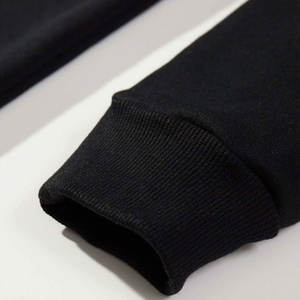 Hiver Chaud Hommes Solide Noir Streetwear Pullover Oem Service Meilleure Qualité Manches Complètes Design Personnalisé Pullover Hoodie Pour Hommes - Product Image 3