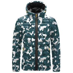 Veste bouffante d'hiver décontractée pour hommes, col montant, tissu tissé fonctionnel, imprimé par sublimation, grande taille 4XL, camouflage - Product Image 6