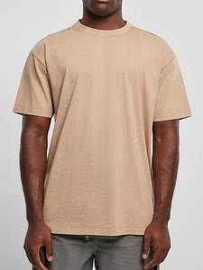 T-shirt ample à épaules tombantes en gros, 260 g/m², t-shirt vintage lourd à col montant pour hommes - Product Image 3