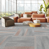 Dalles de moquette modernes en nylon durable, dalles de moquette de luxe pour sols de bureau et tapis de zone