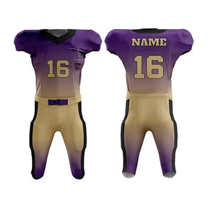 Uniforme américain sur mesure 100% polyester au design élégant Vêtements de sport de haute qualité Uniforme de football américain grande taille - Product Image 1