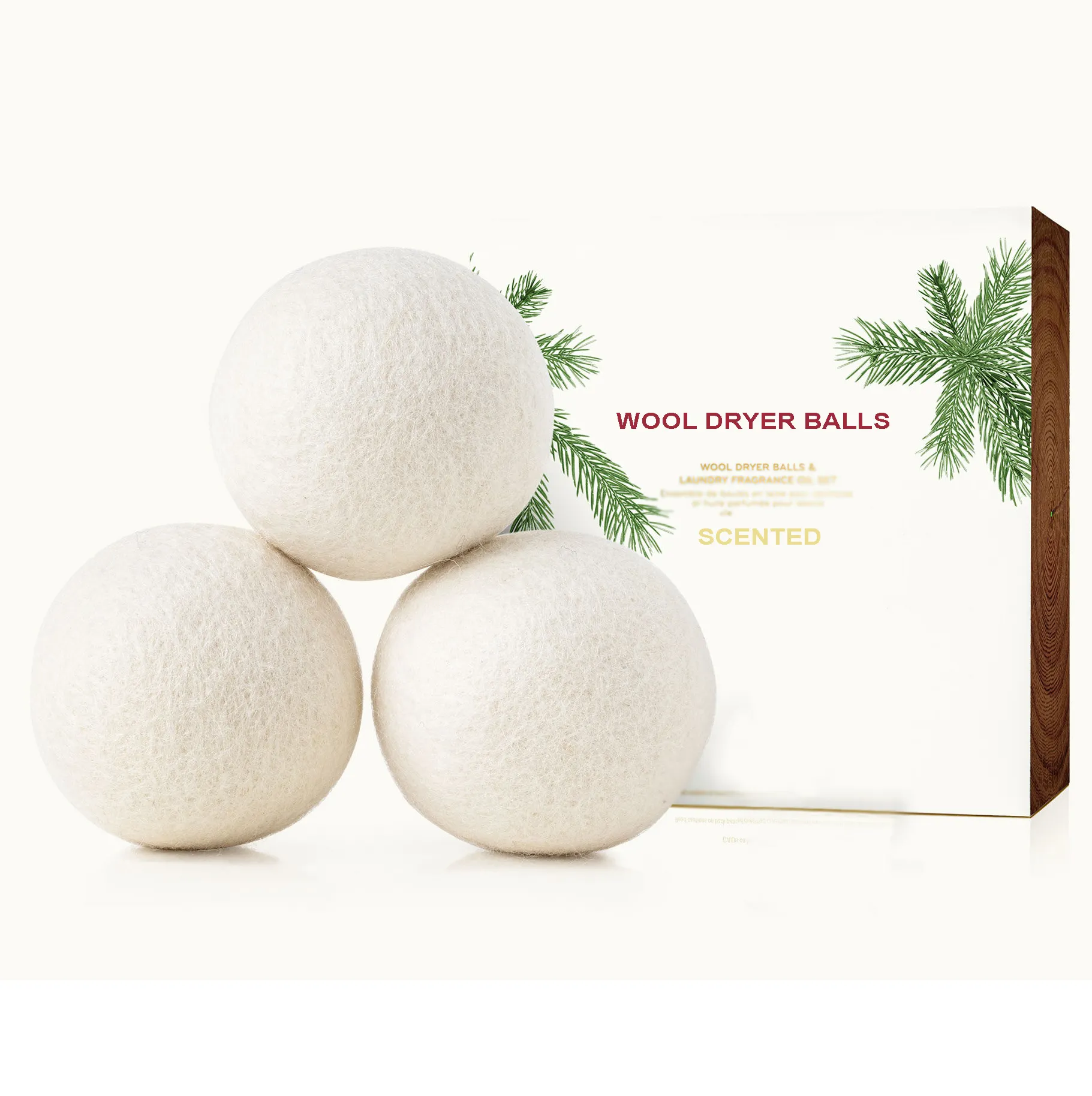 Scented Wool Dryer Balls Lavender Essential Oil Infused Set of 6 Natural dryer balls with scent